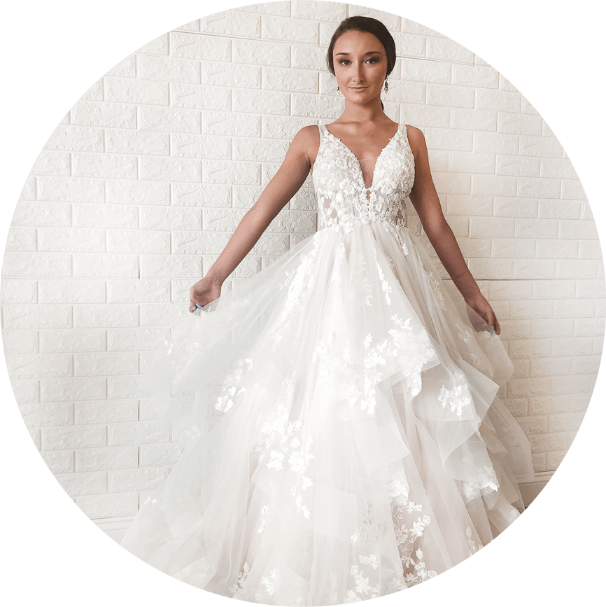 Model wearing our designer dress