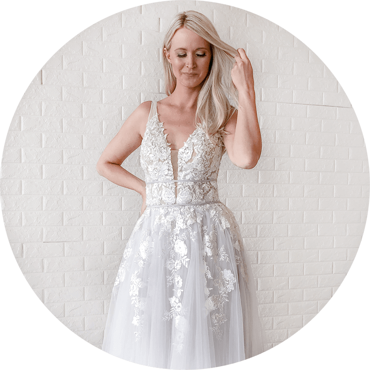 Model wearing our designer dress