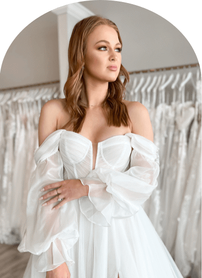 Model wearing our designer dress