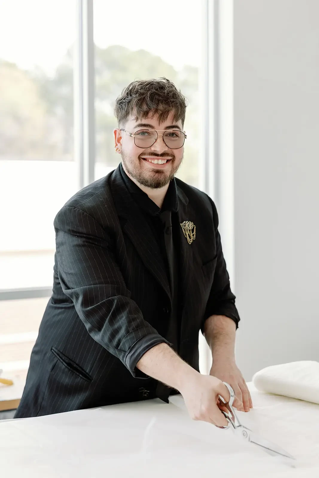 image shows michell at studio i do