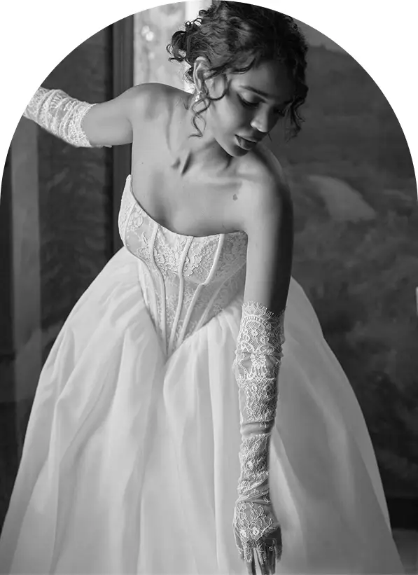 Model wearing our designer dress