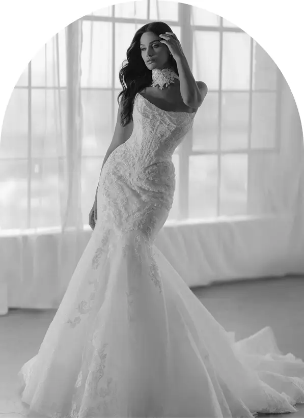 Model wearing our designer dress