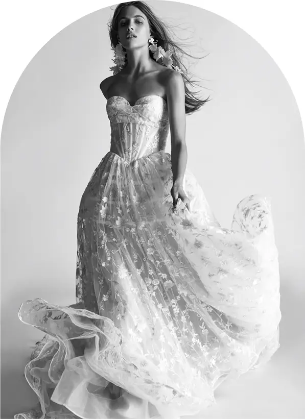 Model wearing our designer dress