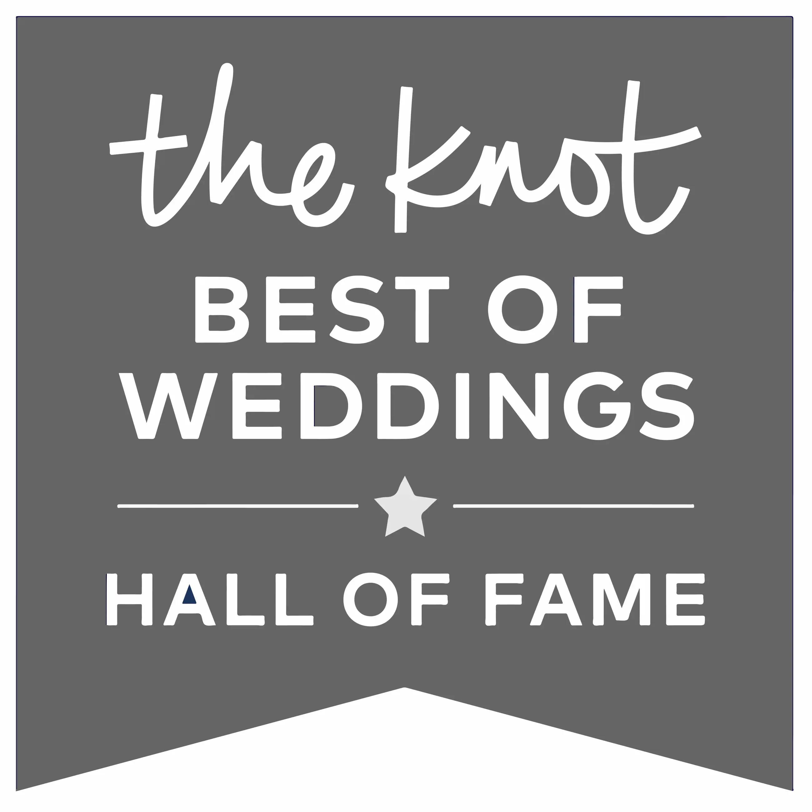 Best of Weddings Hall of Fame Badge
