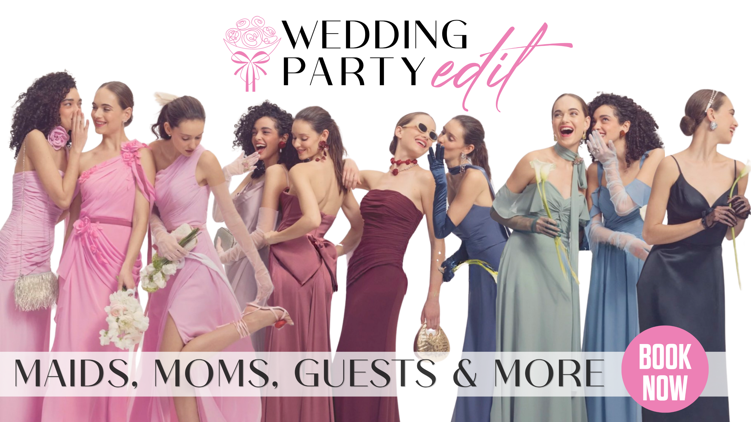 The Wedding Party Edit banner at Studio I Do in Virginia Beach